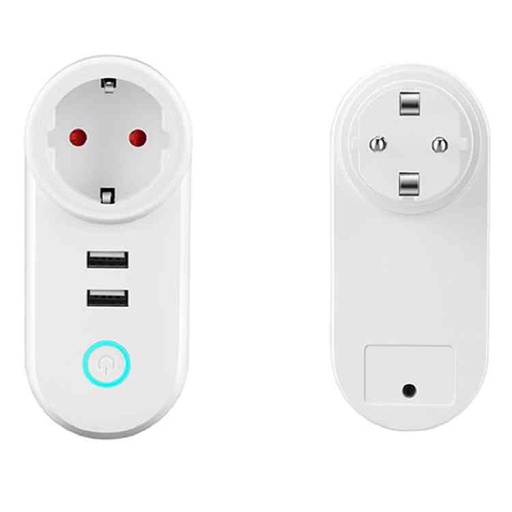 [PD-WFPU2-WH] Porodo Smart Wi-Fi Plug with USB Charger