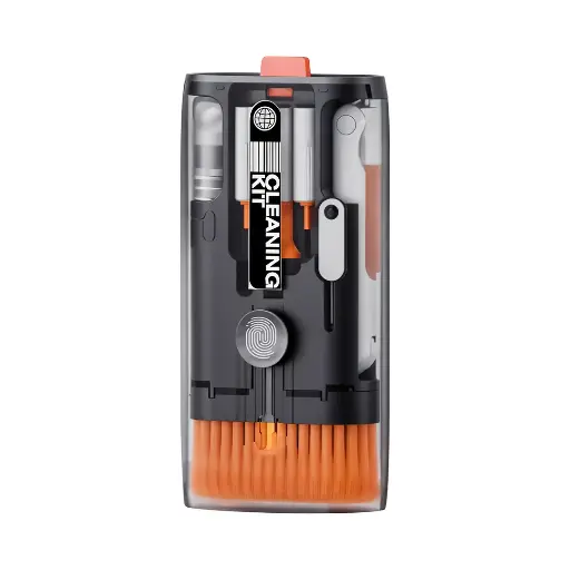 [PD-LFST163-BK] Porodo Lifestyle 11-IN-1 Multipurpose Cleaning Kit - Black