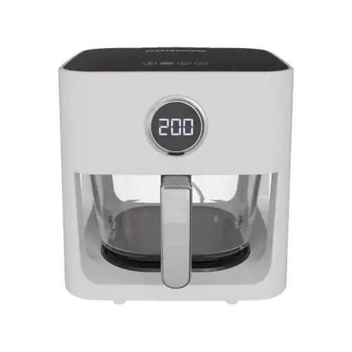 [PD-LFST140-WH] Porodo Lifestyle 5L Glass Pot Air Fryer - White
