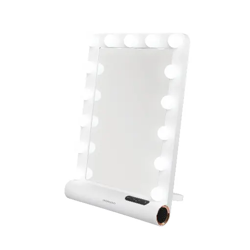 [PD-LFST162-WHRG] Porodo Lifestyle Hollywood Vanity Lighted Mirror - White/Rose Gold