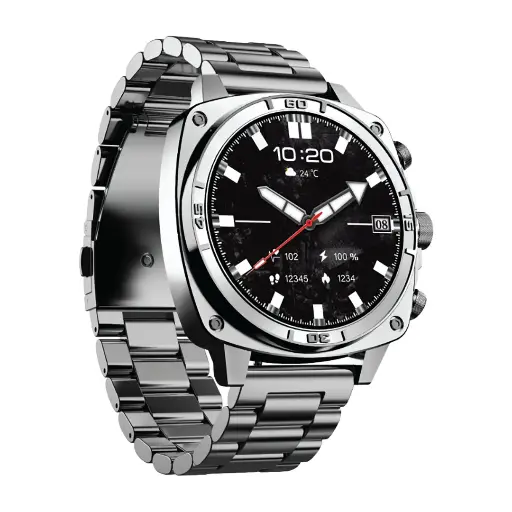 [PD-LFST171-SL] Porodo Chrono Steel Smart Watch - Silver