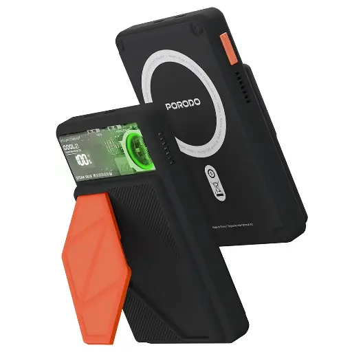 [PD-PBFCH083-BK] Porodo 10000mAh MagSafe Power Bank - Black