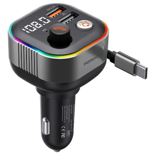 [PDFWCH069DG] Porodo Audio Boost Bluetooth FM Transmitter - Dark Gray
