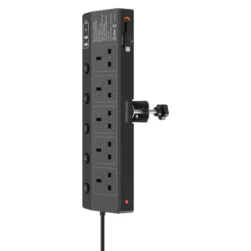 [PDXT16011BK] Porodo Voltguard Multi-Port Power Socket PD 20W - Black