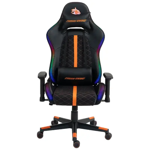 [PDXLK2513BKOG] Porodo Gaming Ergonomic RGB Gaming Chair - Black/Orange