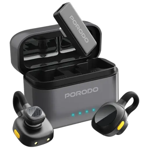 [PDLAMPHF76BK] Porodo Movo Lavalier Microphone Type-C Connector - Black