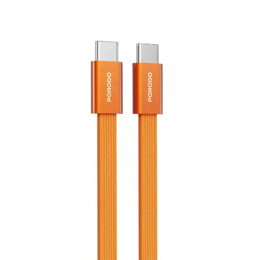 [PD60WCBSOG] Porodo High-Speed USB-C Braided Cable Charging & Data Transfer - Orange