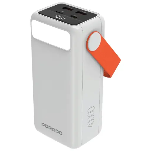 [PDPBXRT40WH] بنك طاقة Porodo “PortaPower” بسعة 40000 mAh مع إضاءة LED مدمجة – أبيض
