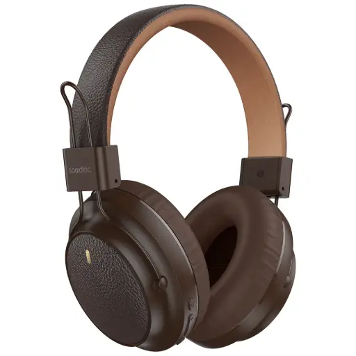 Porodo Soundtec Leather-Finish Wireless Stereo Headphone