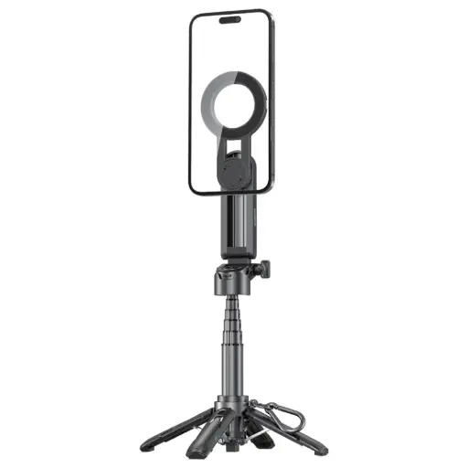 [PDHSM34BK] Porodo Quad-Base Selfie Stick with 360° Full Angle Rotation - Black